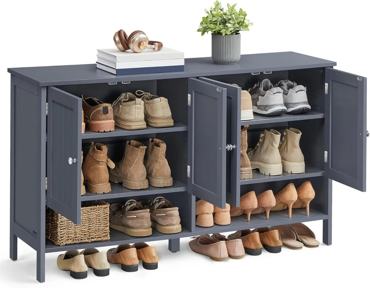 3-Tier Shoe Cabinet Organizer Modern Adjustable Shelf