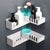 Wall-Mount Corner Storage Shelf for Bathroom Kitchen Storage (Black)