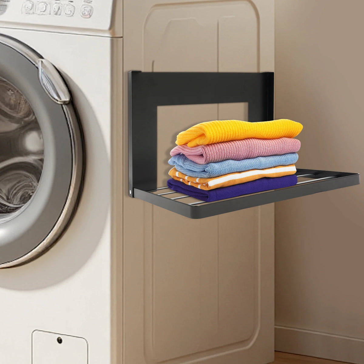 Durable Folding Magnetic Organizer Shelf – Mounts on Washing Machine