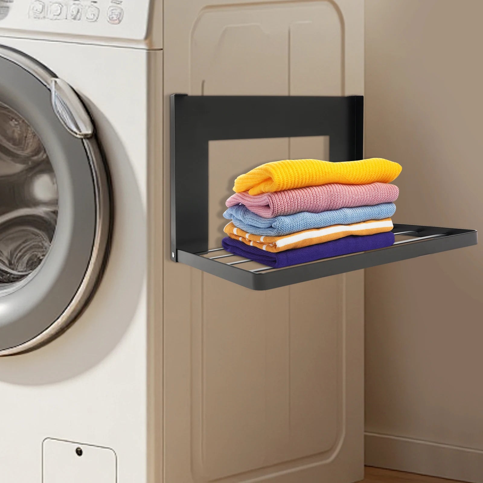 Durable Folding Magnetic Organizer Shelf – Mounts on Washing Machine