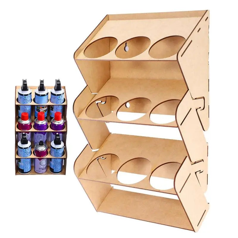 Spray Paint Storage Wall Rack 9-Slot Aerosol Can Organizer