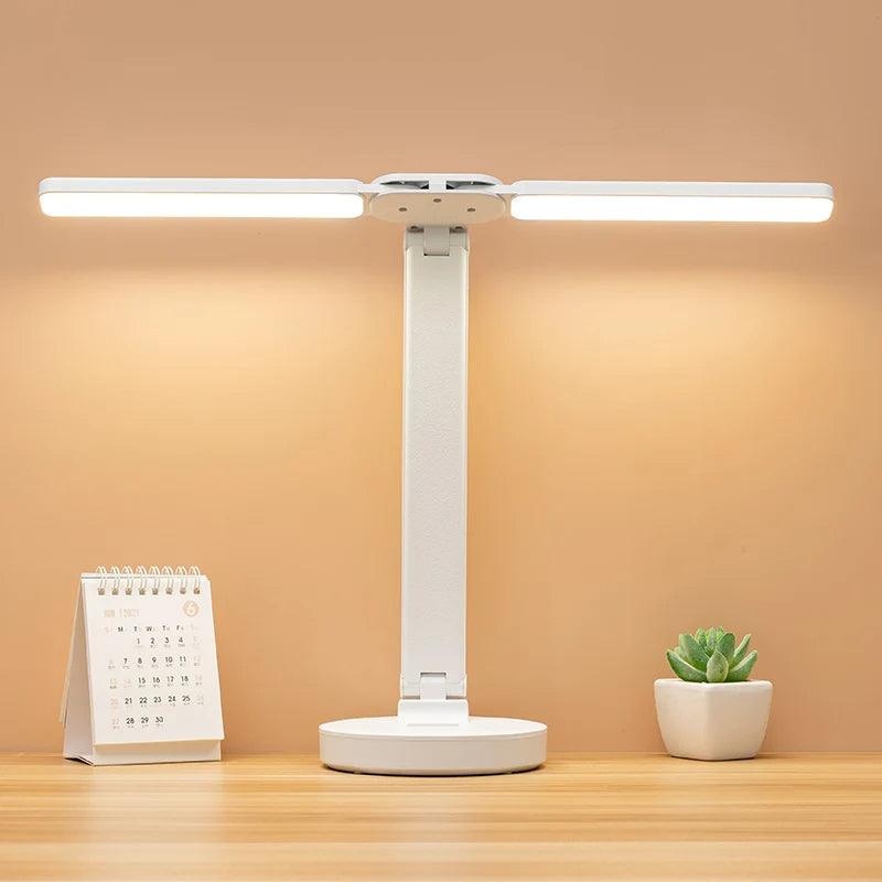 Rechargeable LED Desk Lamp with Eye Protection & 3 Dimming Levels