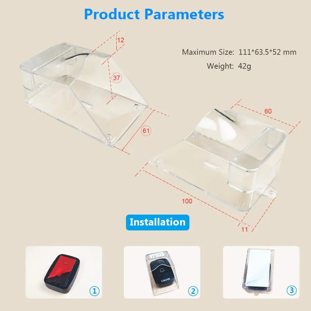 Transparent Waterproof Doorbell Cover