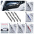 Universal Handle Car Rearview Mirror Door Edge Protector 4 Pieces, Rhinestone Crystal Bling Decoration Sticker Decal (Colorful)