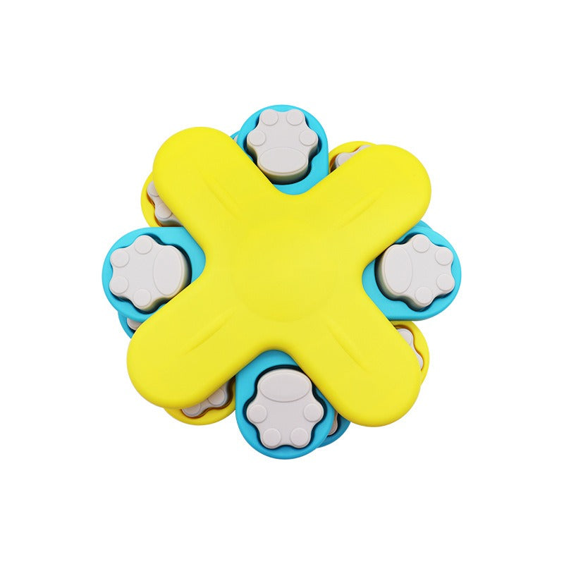 Interactive Puzzle Toy for Dog Training and Mental Stimulation (Yellow)