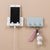 Bathroom 4 Hook Storage Rack Wall Mounted Shaver Holder Kitchen Cabinet Organizer Phone Charging Rack