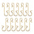 100Pcs Christmas Ornament Metal S-Shaped Hooks Holders (Gold)