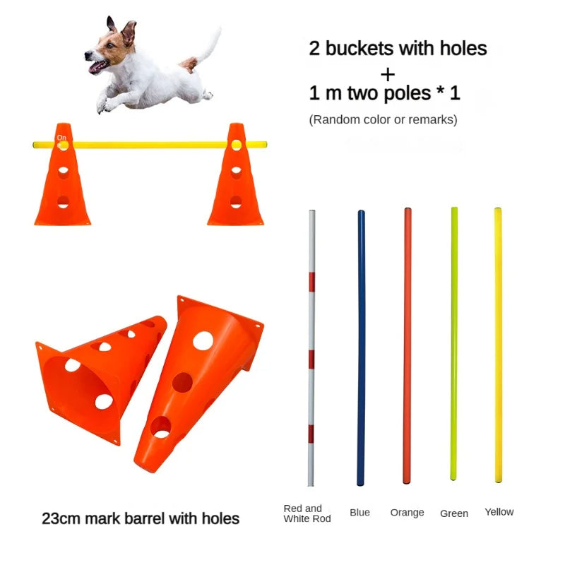 Pet Agility Adjustable Training Set for Indoor and Outdoor Use (23CM)