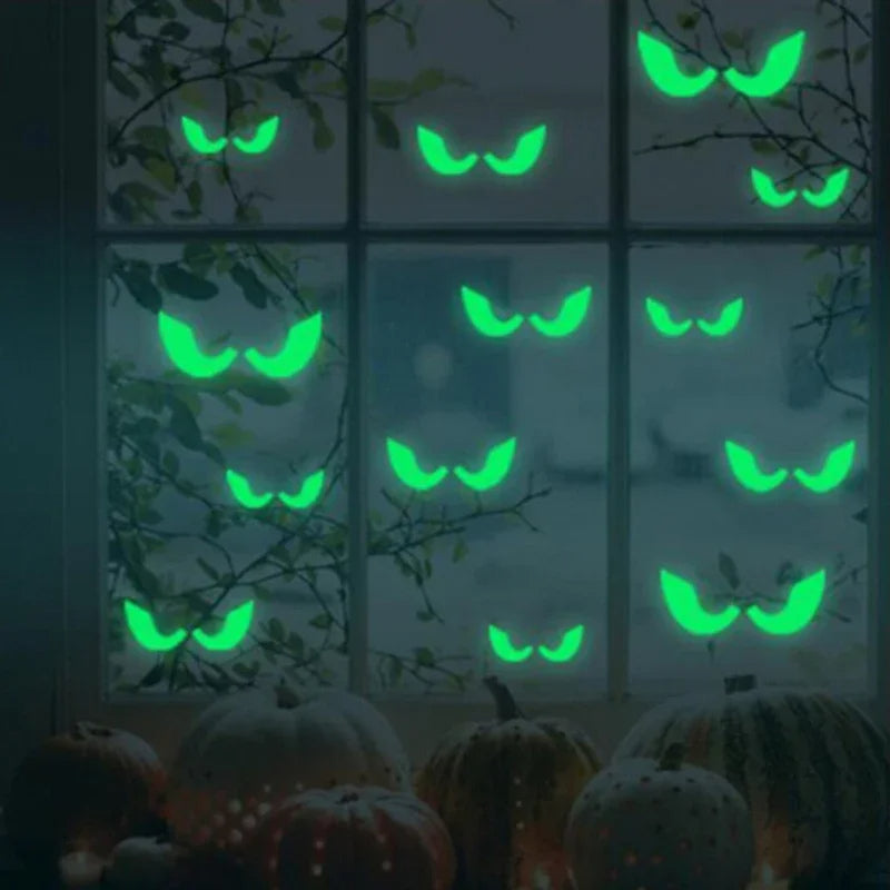 Halloween Glowing Eyes Window Decals Halloween Party Decoration