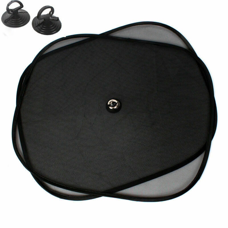 Black Car Sun Shade Side Rear Car Window Sunshade Cover 2 Pieces (44*37cm)