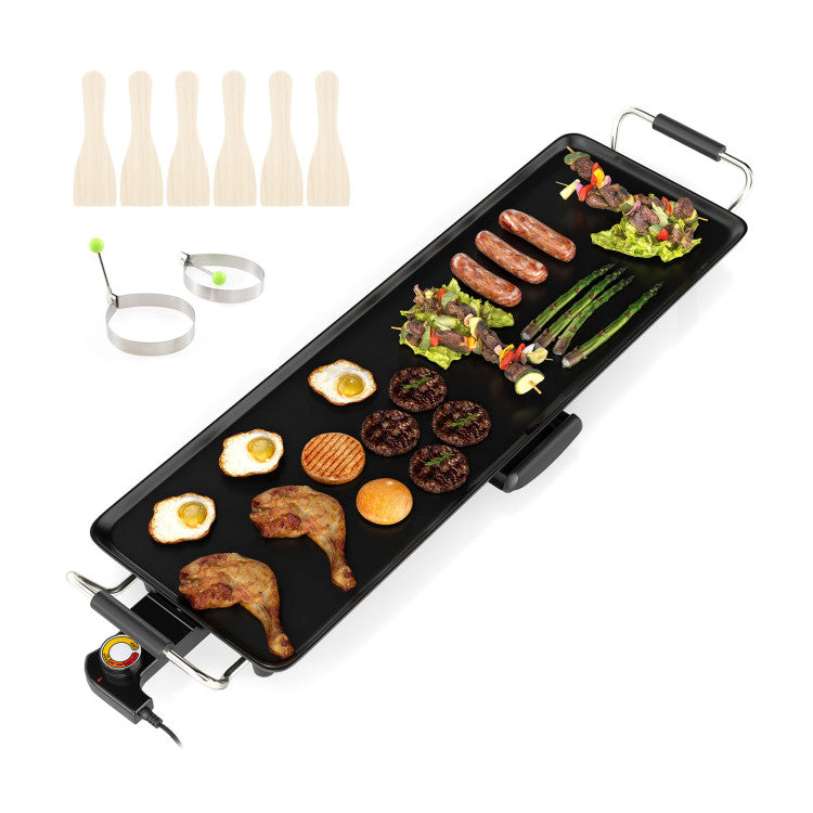 Adjustable Temperature Electric Griddle Large Nonstick Grill for BBQ