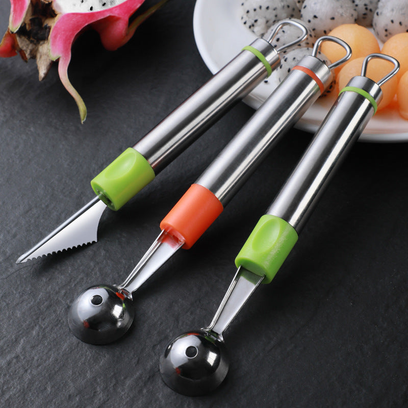 Stainless Steel Fruit Digger Home Watermelon Digging Spoon Kitchen Fruit Carving Tool