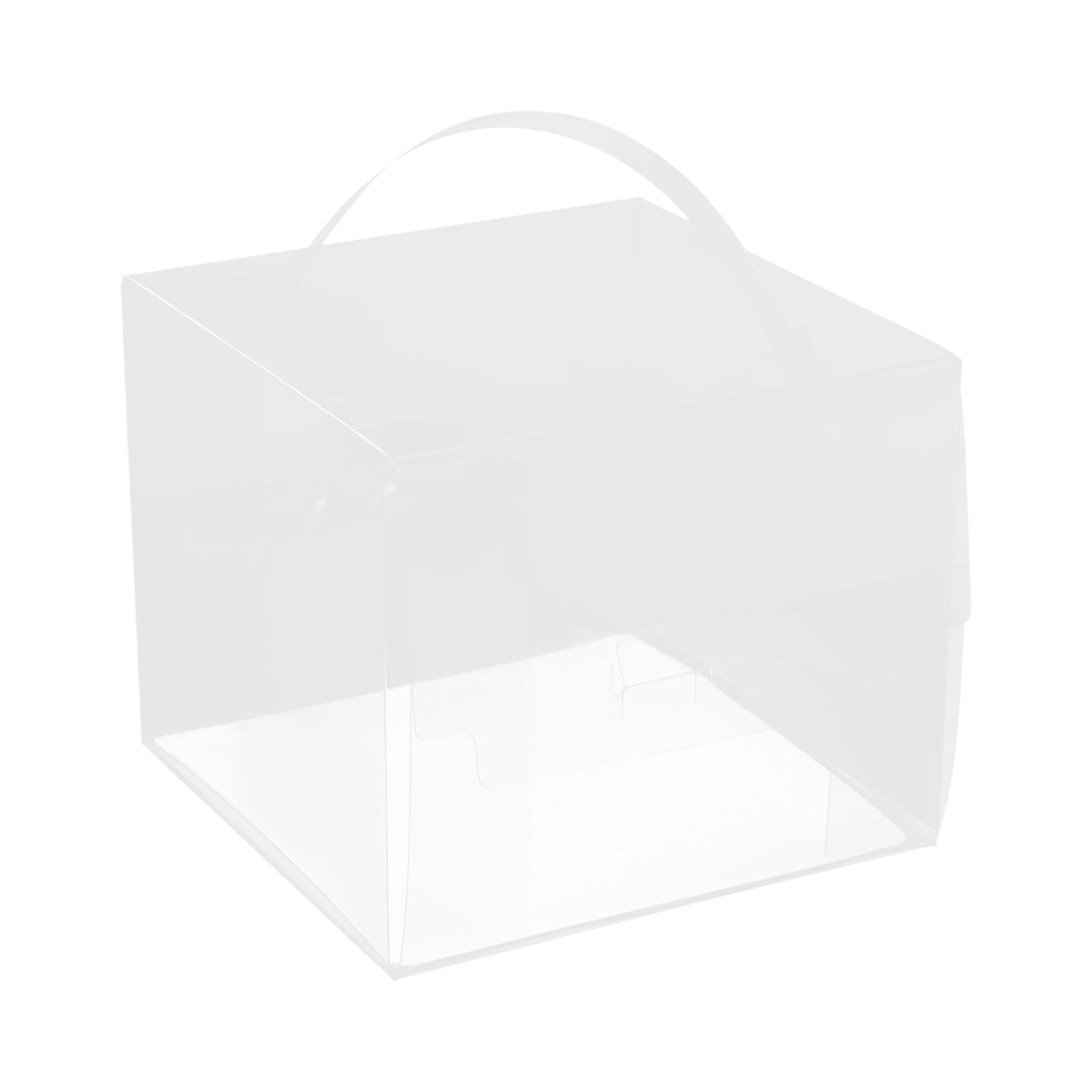 50-Piece Individual Transparent Cake Box Food Safe Plastic Carrier