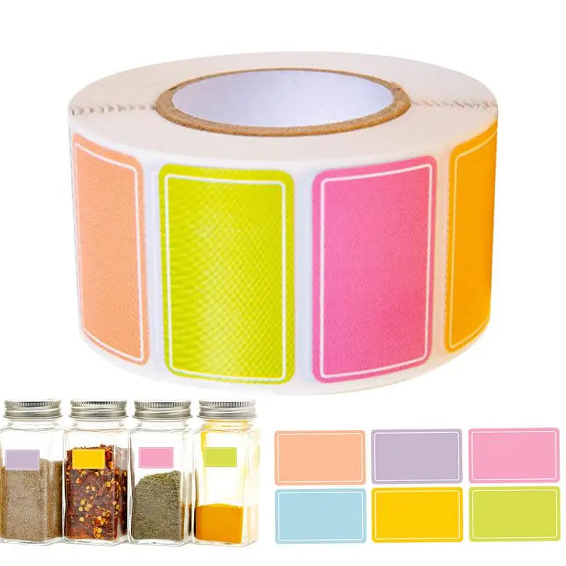 Colorful Label Stickers 500-Count Stickers for School Office Label