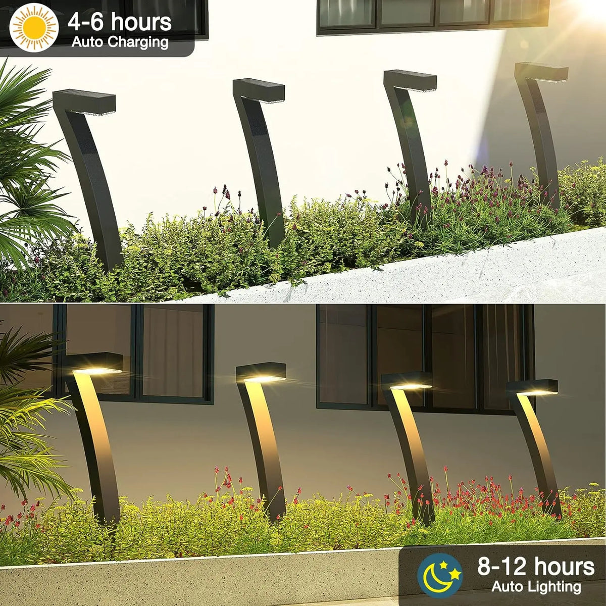 Outdoor Solar 6-Pack Bright Solar Pathway Lights