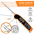 Electronic Meat Thermometer with LCD Display (Orange)