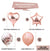 14pcs Rose Gold Mix Star Heart Confetti Latex Balloons Birthday Party Decorations (Rose Gold)