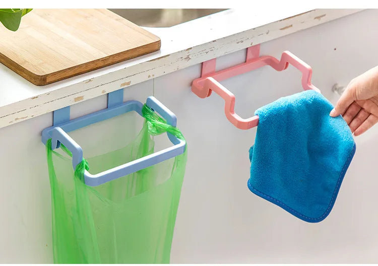 Cabinet Hanging Trash Bag Kitchen Organizer (Blue)