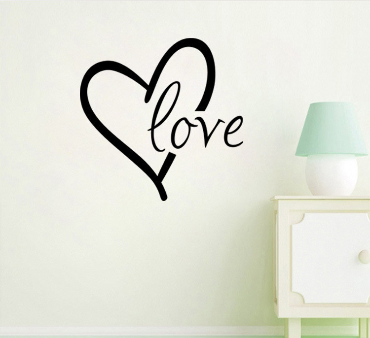 Romantic Valentine Wall Stickers Background Decor for Home