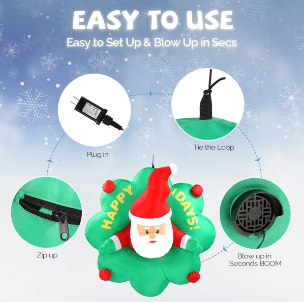 Inflatable Blow Up Hanging Decoration With Built-in LED Lights