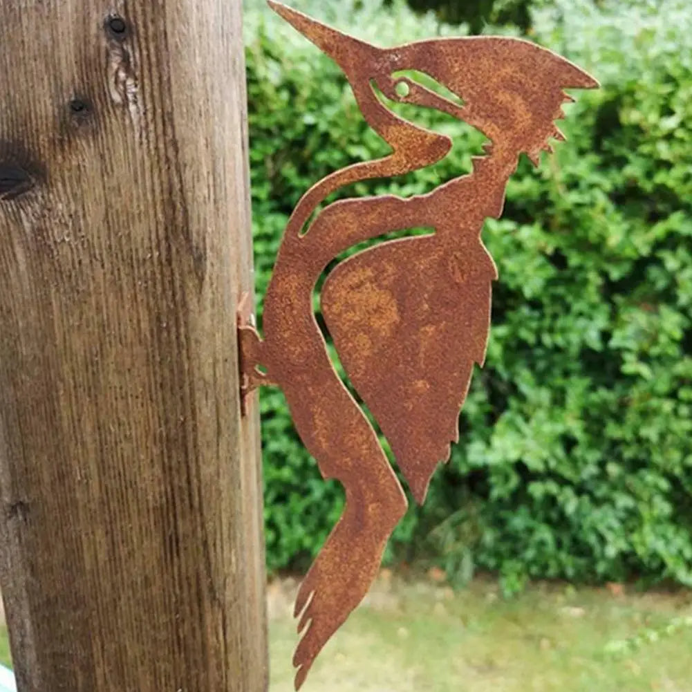 Weatherproof Metal Garden Stake with Bird Silhouette