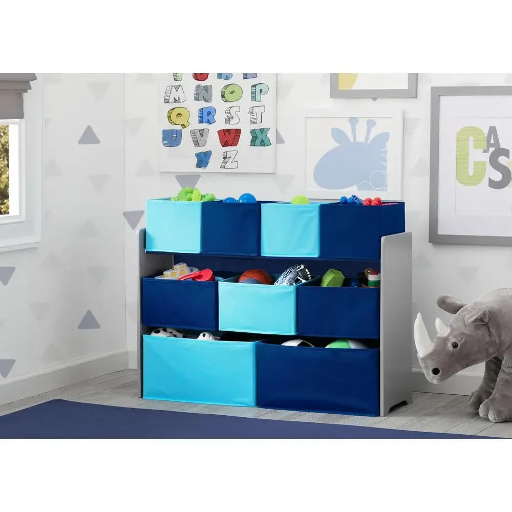 Kids Toy Organizer with Stackable Bins for Kids Room