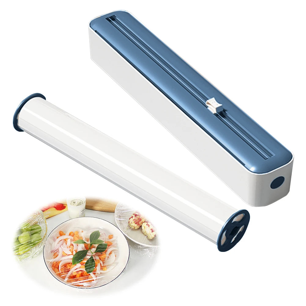 Magnetic Plastic Wrap Foil Dispenser Cutter (Blue)