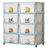 8-Drawer Storage Cart with Wheels 4-Layer Wardrobe Organizer