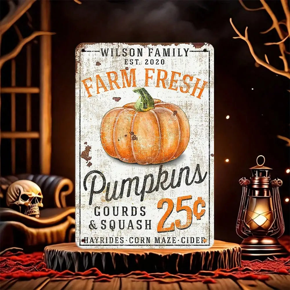 Modern Farmhouse Vintage Canvas Print Tin Sign Modern Thanksgiving Decor