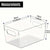 Clear Plastic Storage Bins 4-Pack for Pantry Fridge Cabinets