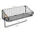 Metal Kitchen Bathroom Wall Organizer with Paper Towel Holder (Black)