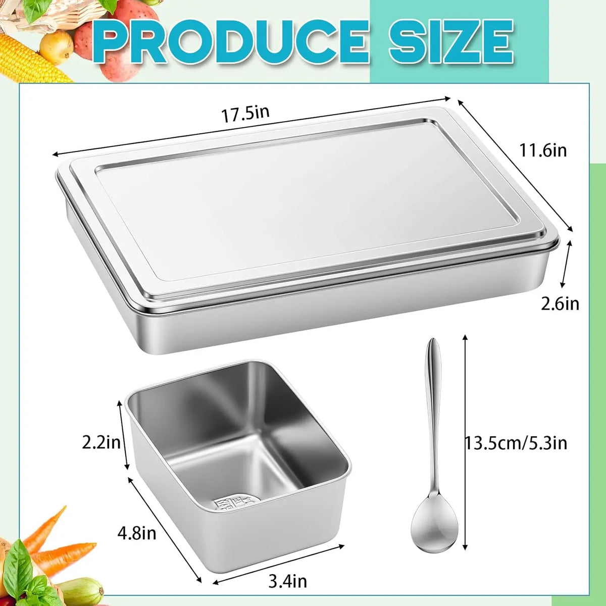 Authentic Japanese Stainless Steel Yakumi Tins (8-Grid)