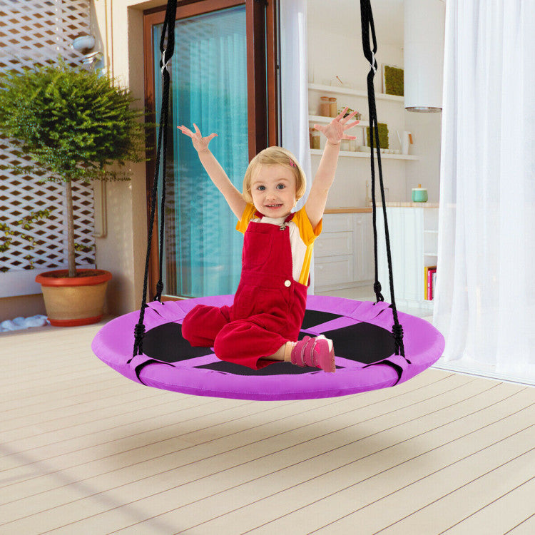 Flying Saucer 40" Tree Swing Indoor Outdoor Play Set, Purple