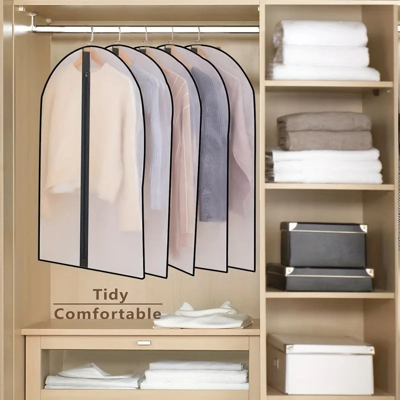 Garment Bag 5 Pack Clear Suit Covers 60x100cm