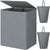 Collapsible Double Laundry Hamper 180L with Lid and Bags (Gray)