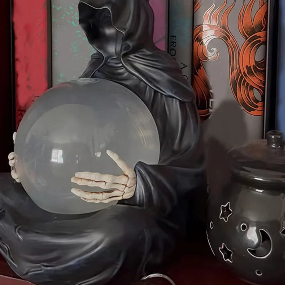 Gothic Grim Reaper Water Globe with LED Lights