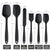 6-Piece Heat Resistant Silicone Spatula Set (Black)