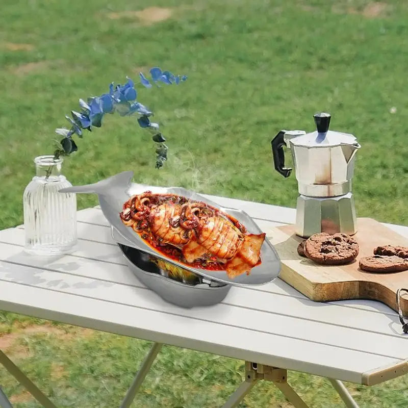 Fish Shaped Baking Tray Grill Plate for Cooking Grilling