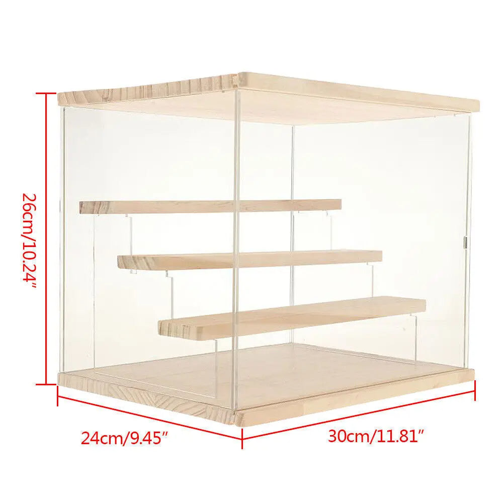 Dustproof Acrylic Display Case with Door Countertop Showcase Box