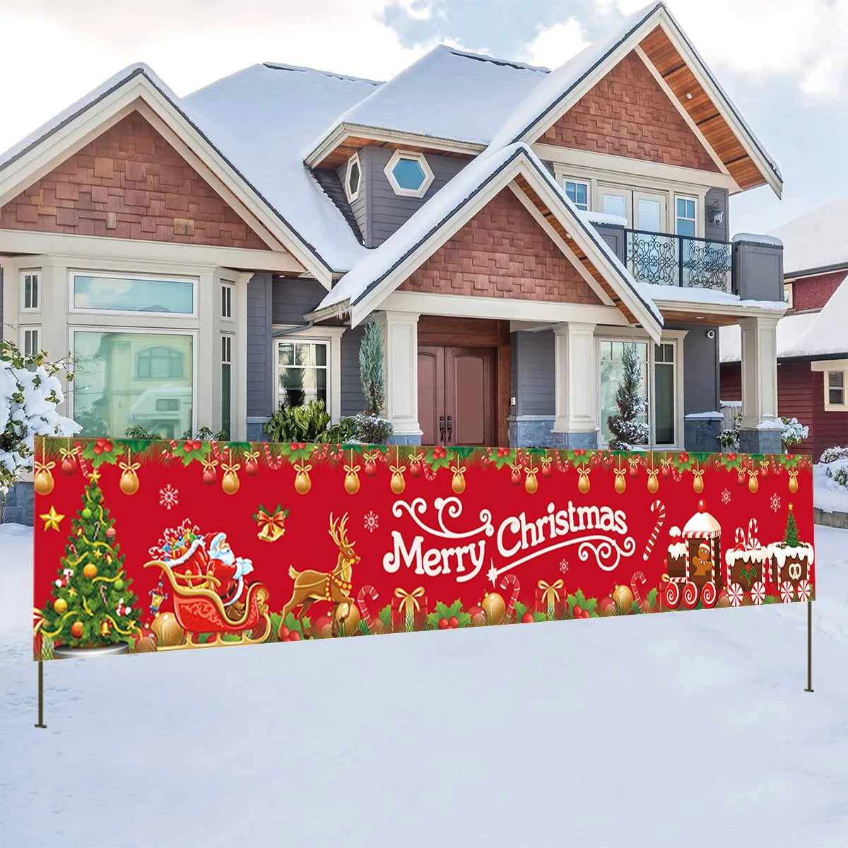 Christmas Outdoor Banner Flag for Home Decorations