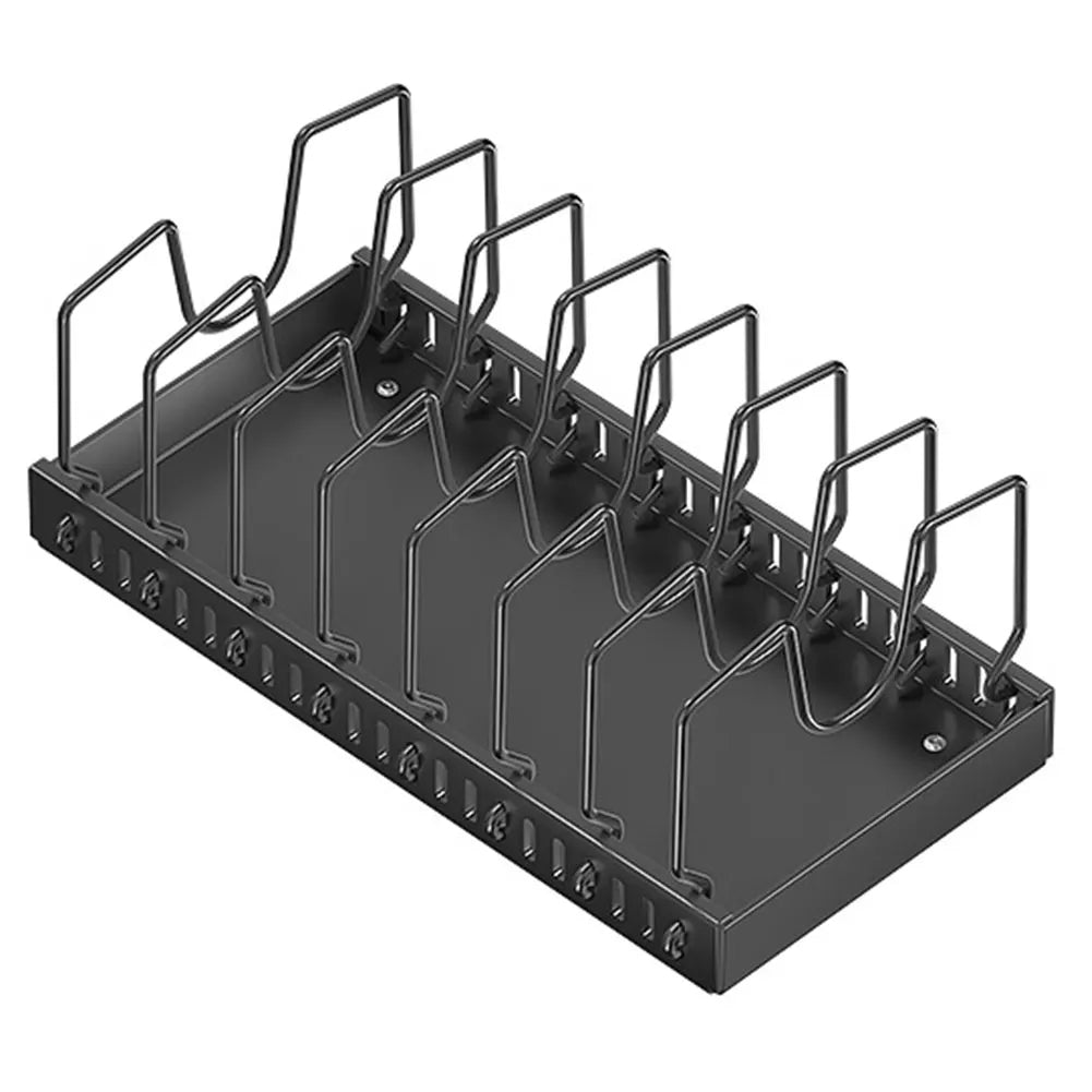 Sliding Kitchen Pots and Pans Organizer with 8 Adjustable Dividers