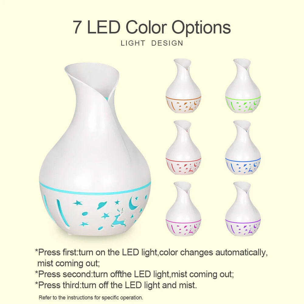 Ultrasonic Cool Mist Humidifier with Essential Oil Diffuser & LED Light