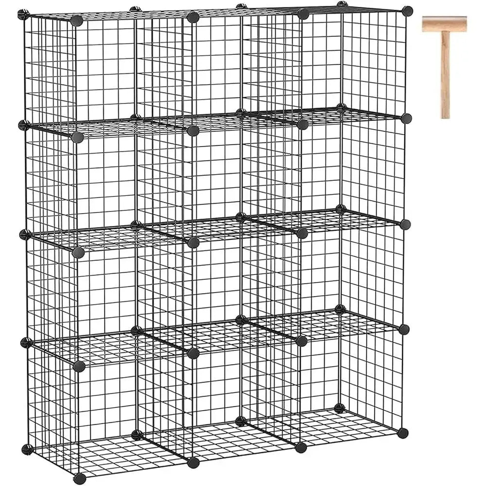 Wire 12-Cube Modular Storage Organizer