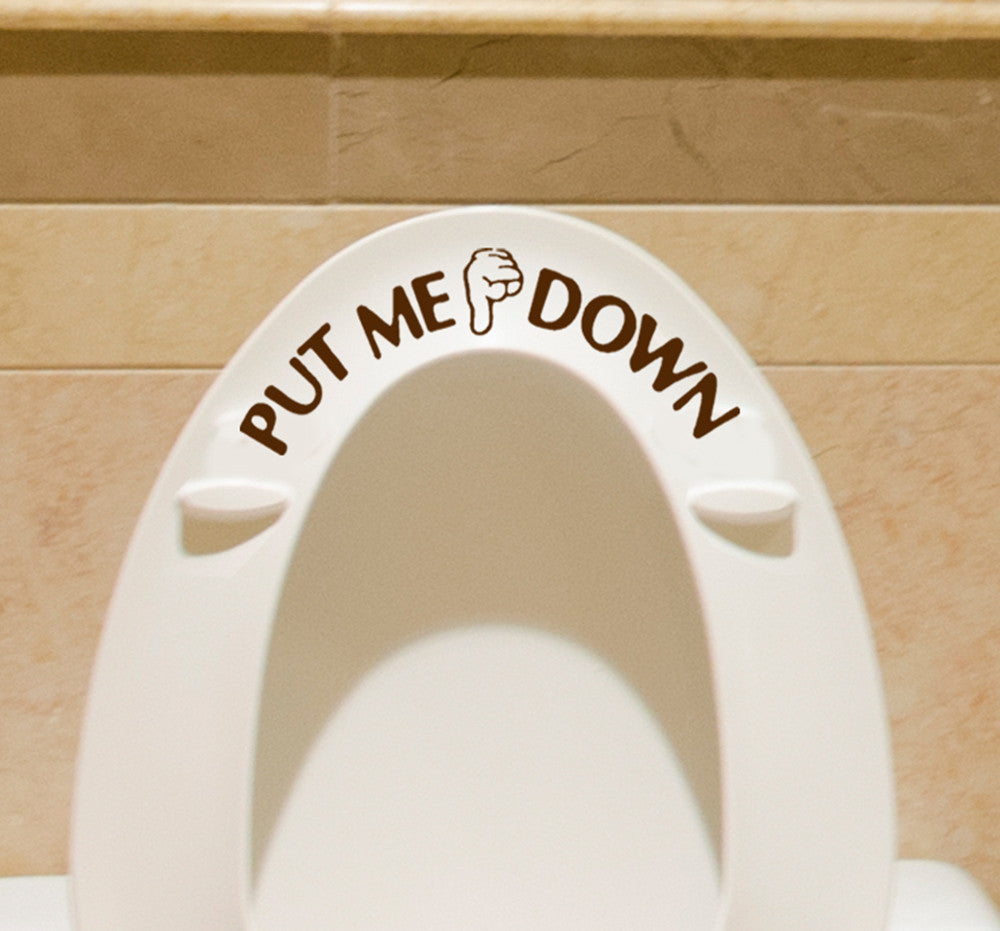 Gesture Hand Toilet Seat Decal Bathroom Sign