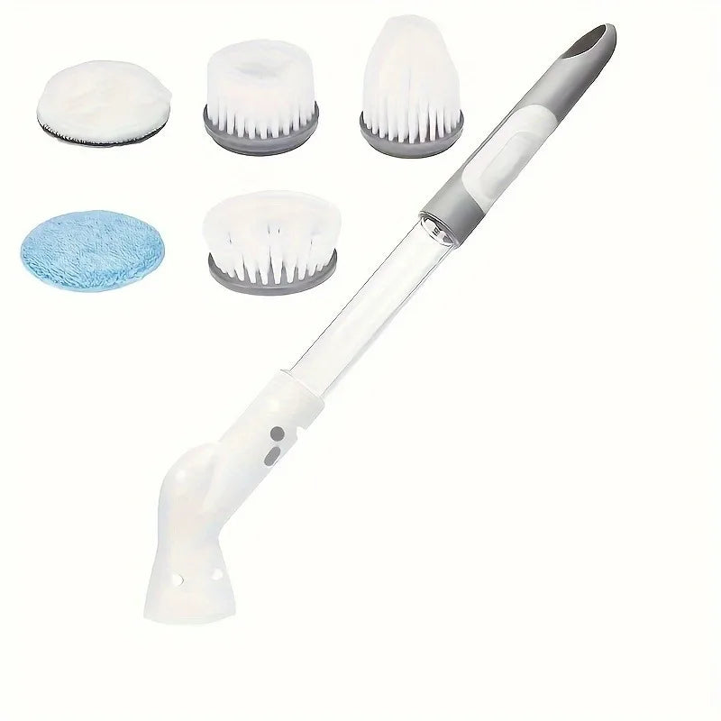 Cordless Power Scrubber with 6 Brush Heads for Bathroom Kitchen