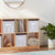 Collapsible Storage Boxes 6-Pack with Handles (White)