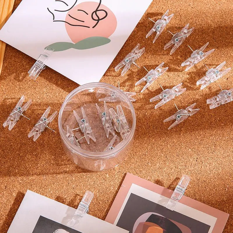 Multipurpose Drawing Pins 20-Pack Durable Plastic Thumb Tacks for Office School