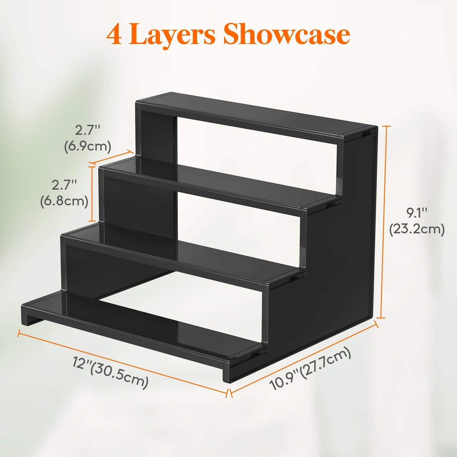 1 Set-12 Inch Step Perfume Organizer, Tool-free Assembly, Display Stand Shelf for Fragrance, Skincare, Figurine, Dessert