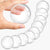 Round Transparent Silicone Door Stopper 6 Pieces Wall Protector