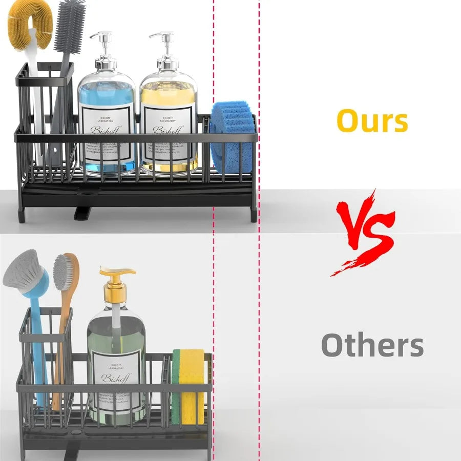 Extra Large Kitchen Sink Organizer for Sponges & Brushes
